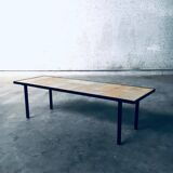 Mid-Century Minimalist Ceramic Tile Coffee Table, France, 1960s