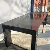 Table with extendable mechanism XXL black lacquer