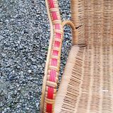 Rattan and wicker armchair from the 50s