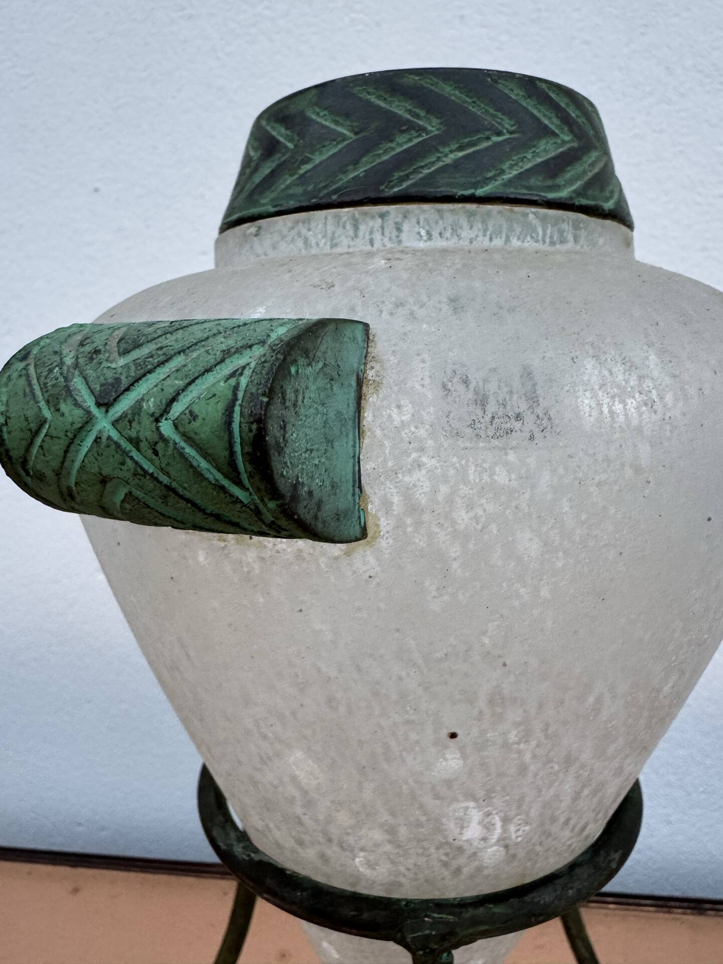 Vase verre Murano Scavo années 80