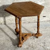 Side table, wooden pedestal table