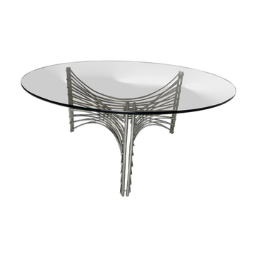 Space age chrome wire coffee table, 1970s