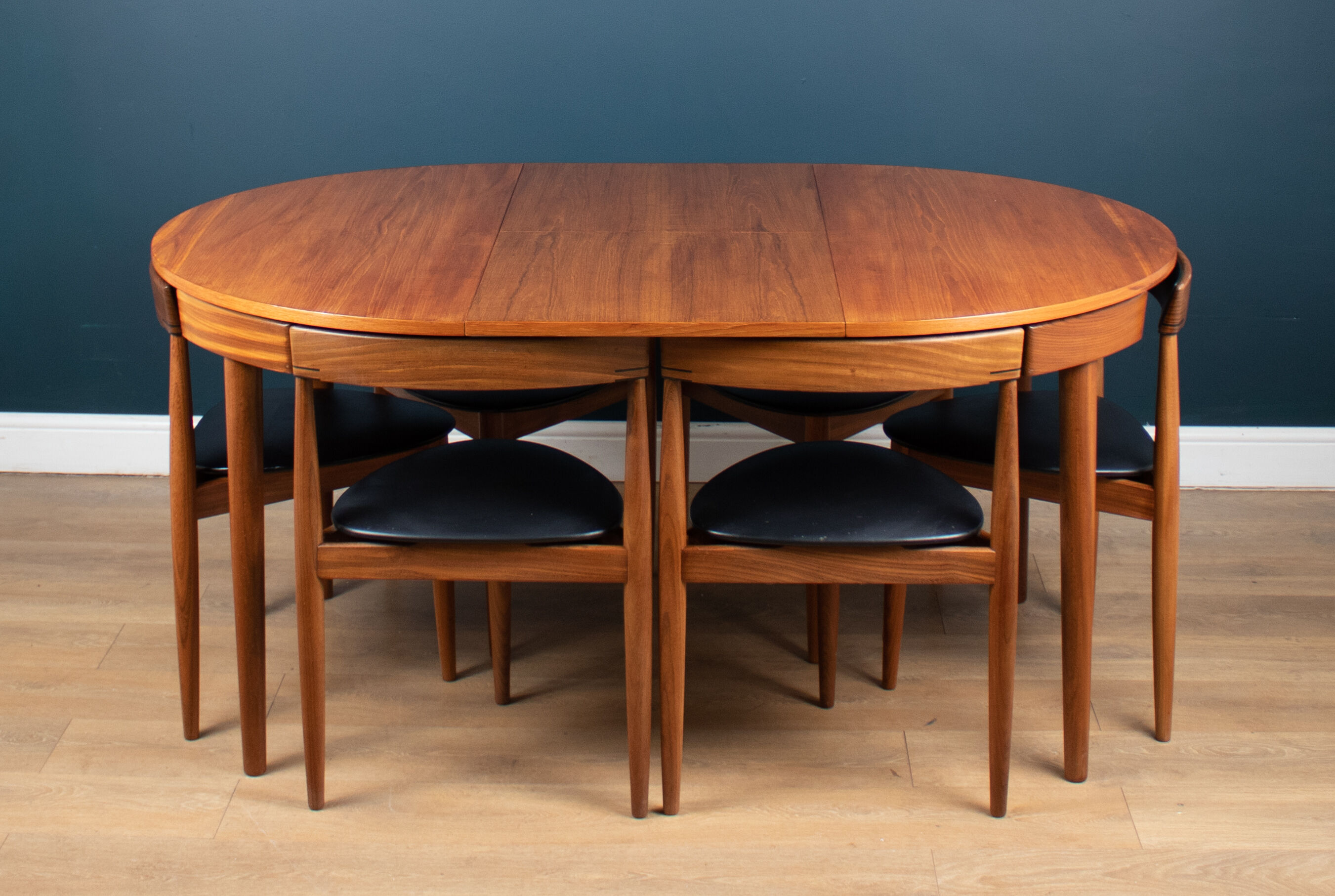Table à manger & 6 chaises « Roundette » d'Hans Olsen pour Frem Rølje 1960