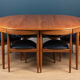 Table à manger & 6 chaises « Roundette » d'Hans Olsen pour Frem Rølje 1960