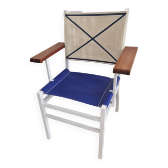 Metal leather armchair