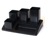 Rotho black pencil pot, 80s