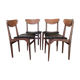Set of 4 scandinavian chairs  1960