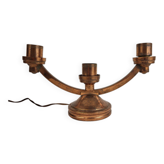 Copper candle holder lamp