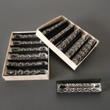Set of 12 glass knife holders