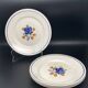 Assiettes plates badinviller vintage roses marine