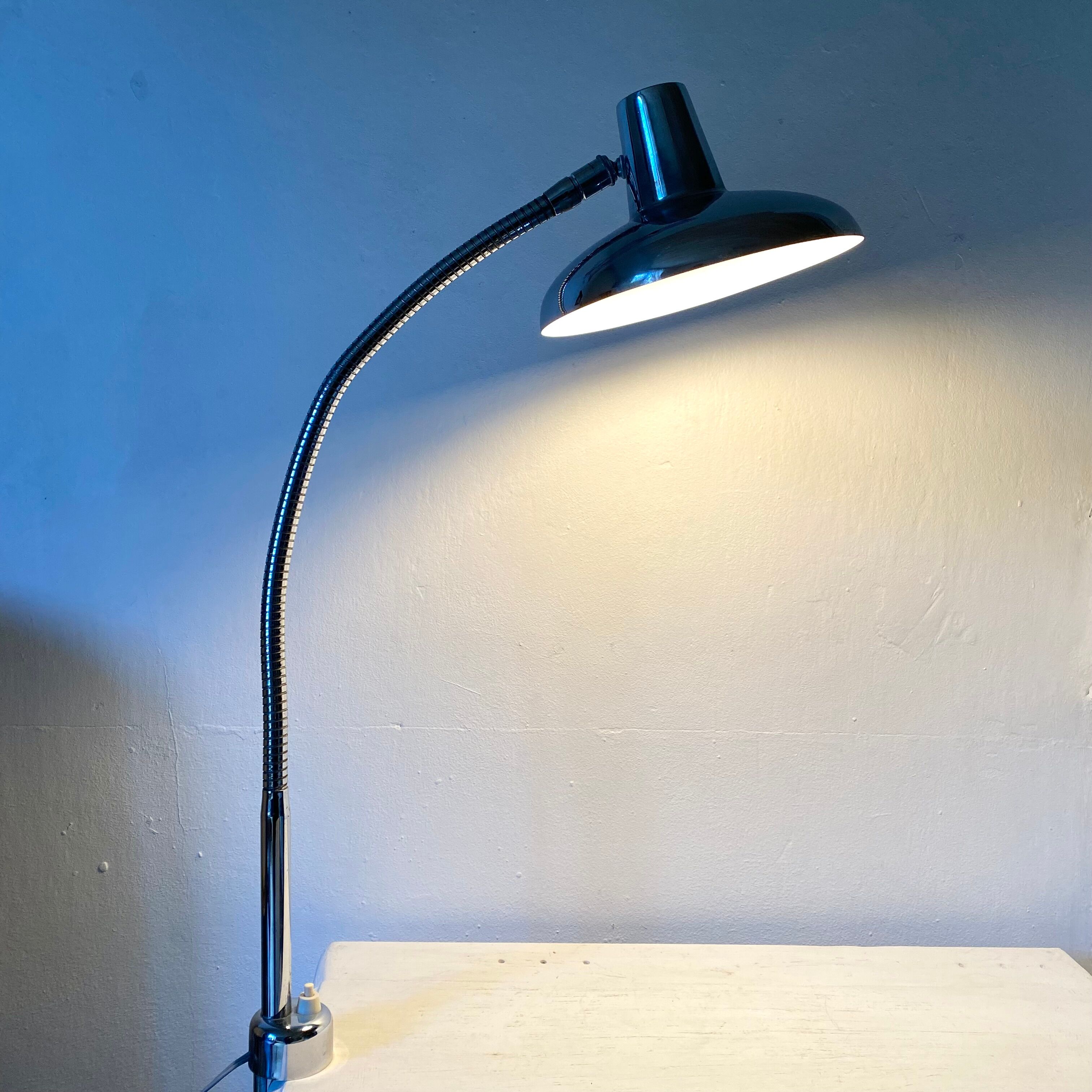 Lampe de bureau chromée années 50