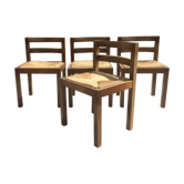 Four straw chairs