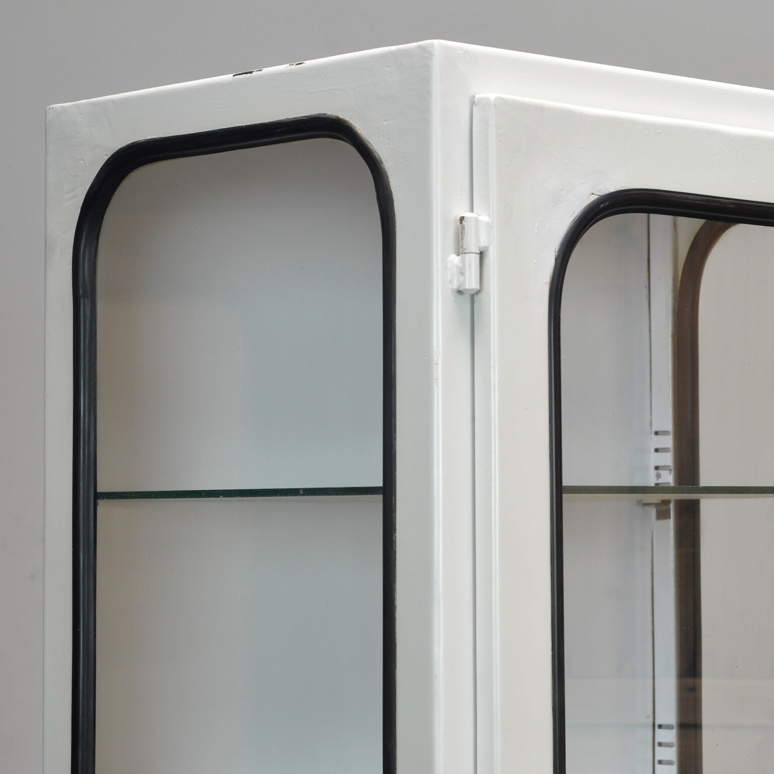 Glass & Iron Medical Cabinet, 1970s