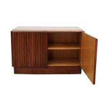 Contemporary Birch and Oak Sideboards with Travertine Top by LA Studio