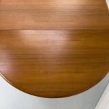 Table à manger ronde extensible danoise en teck, années 1970