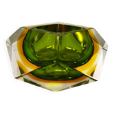 1960s Gorgeous green ashtray or catch-all by Flavio Poli for Seguso