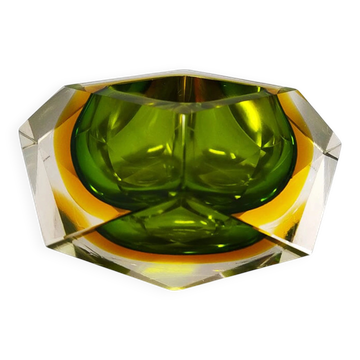 1960s Gorgeous green ashtray or catch-all by Flavio Poli for Seguso