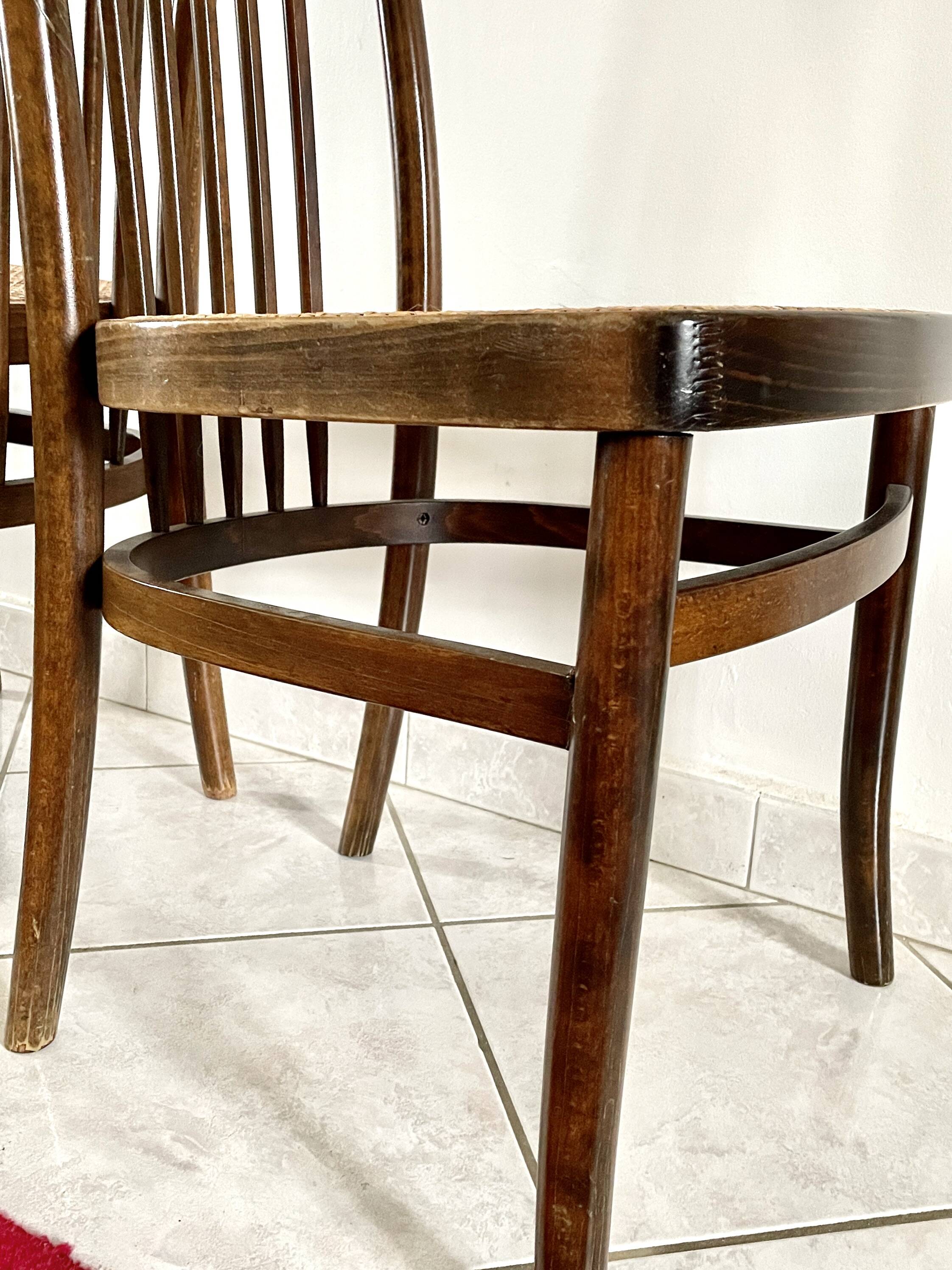 Pair of Baumann Eden caned chairs 1981