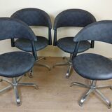 Set of four Vintage armchairs circa 1980
