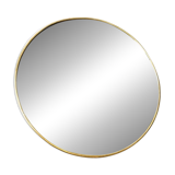 Round mirror in golden brass - size can be customized - 100% handmade