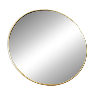 Miroir rond en laiton doré - taille peut etre personnalisable - 100%  main