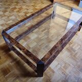 vintage elm burl coffee table