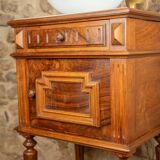 Vanity unit - antique washbasin in wood and marble