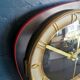 Vintage clock, wall clock "FFR Morbier red and black"