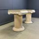 Vintage tessellated stone pedestal dining table by Maitland Smith, 1970s
