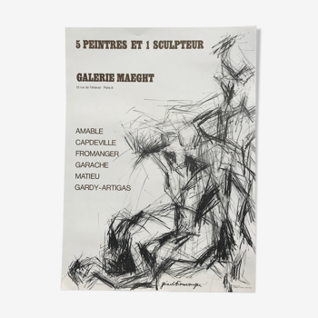 Affiche originale de Gérard Fromanger, Galerie Maeght, 1965