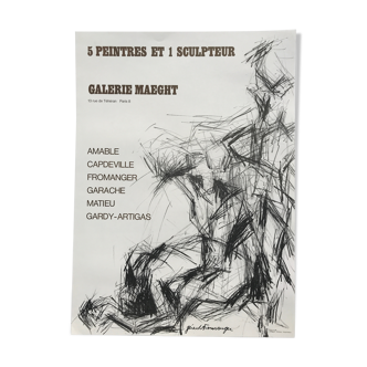 Affiche originale de Gérard Fromanger, Galerie Maeght, 1965