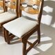 Set of 6 Belgian brutalist oak dining chairs, 1970s.