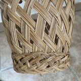 Vintage woven wicker plant pot cover