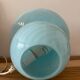 Mushroom lamp whirlpool blue Murano glass
