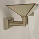 Pair of vintage wall lights, cream white and brass, Italy 1970s