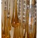 Vintage Murano Amber Glass Teardrop Chandelier - 1960-70s