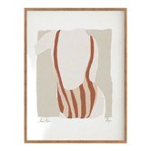 Reproduction d'art giclée encadrée d'une figure féminine, 50 x 70 cm