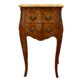 Louis XVI bedside table marquetry