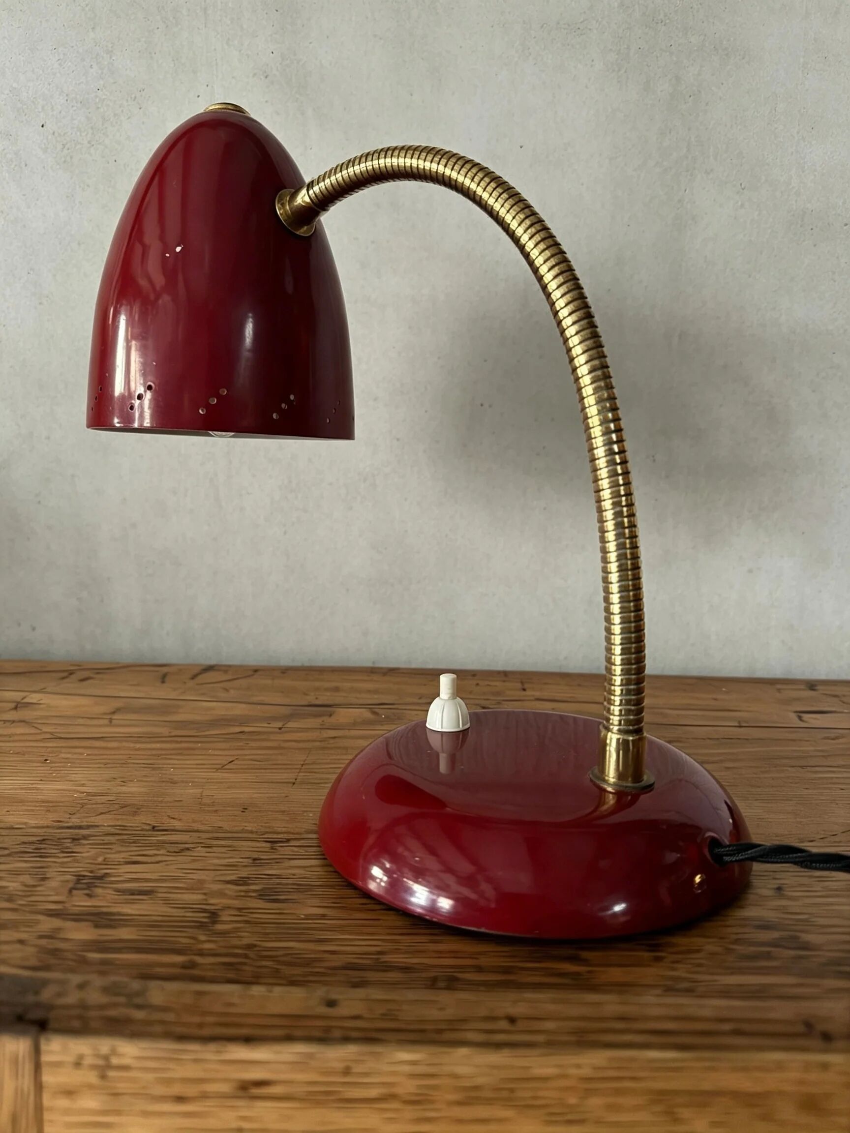1960s Dutch gooseneck table lamp