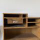 Vintage shop counter made of wood and metal