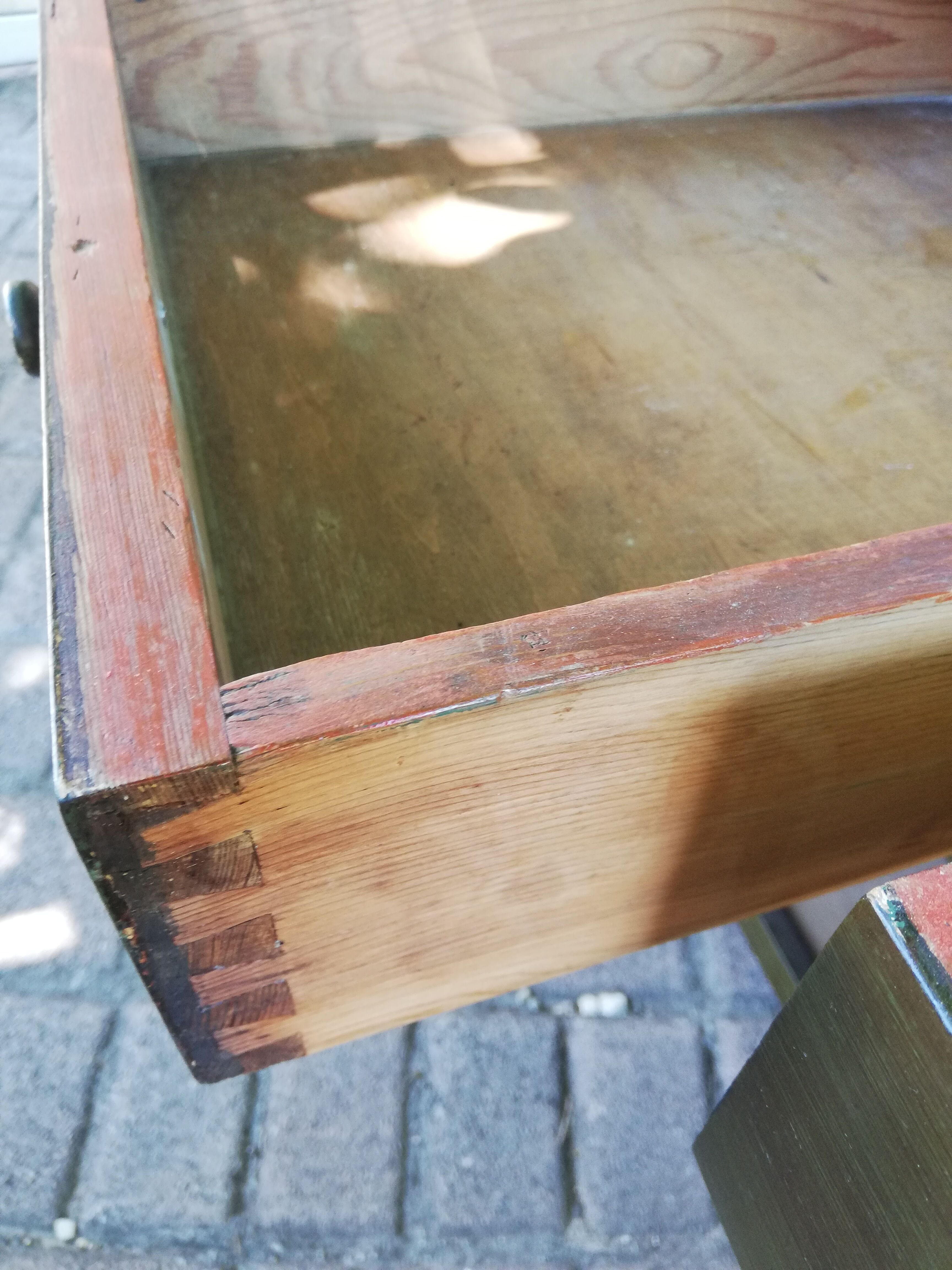 Old green-coloured dresser