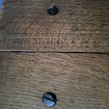 Authentic old solid oak desk in very good condition