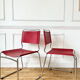 Paire de chaises vintage en métal et cuir
