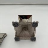 Art Deco Nickel-Plated Bronze Candlesticks, France, 1930, Set of 2