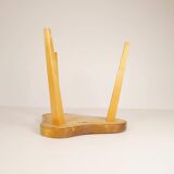 Modern Swedish Scandinavian stool in lacquered birch, 1970s.