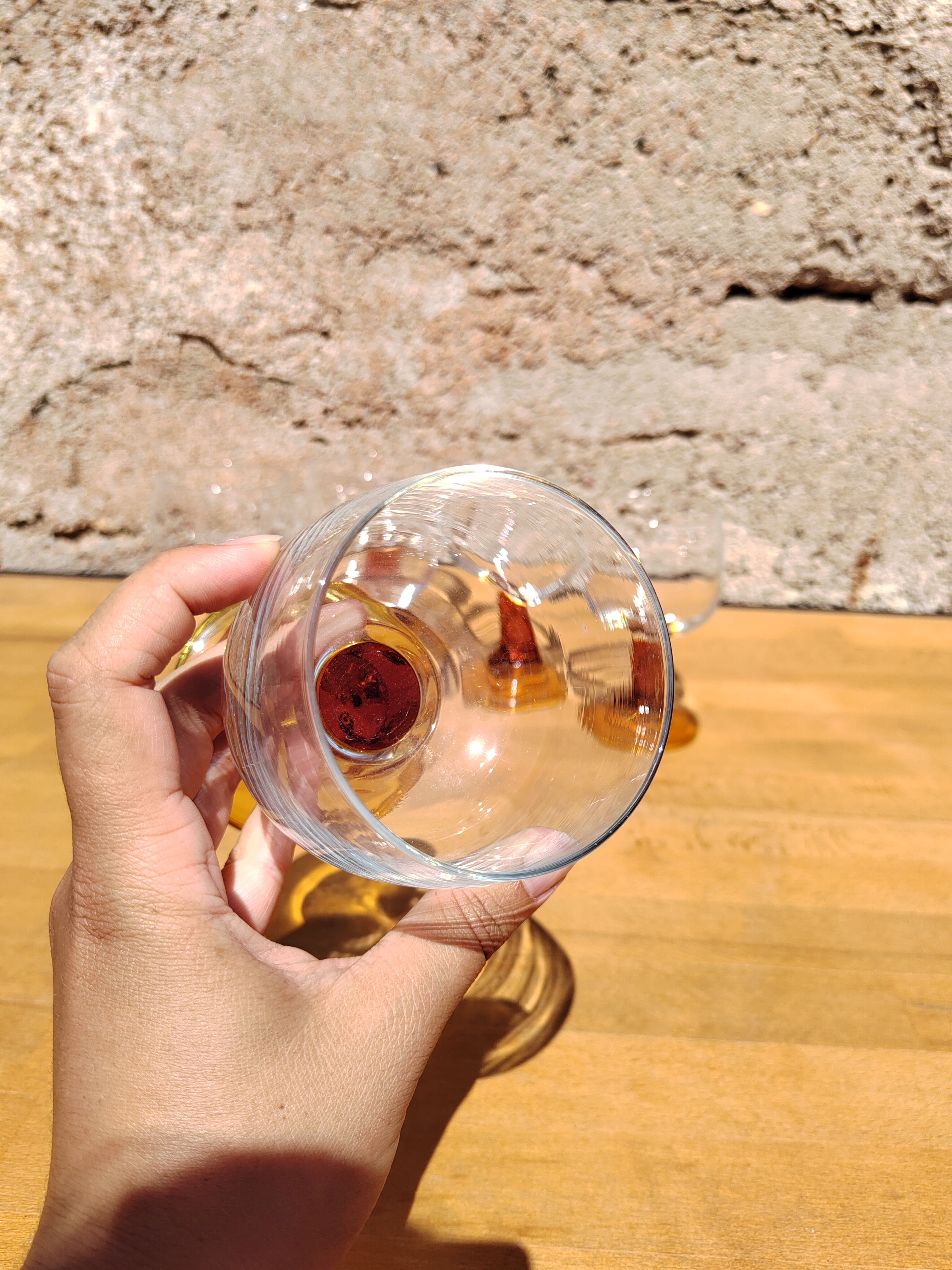 Suite of 6 water glasses 70s