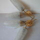 Pair of electric wall lamps double years 1950/60 globe conical lampshade deco retro