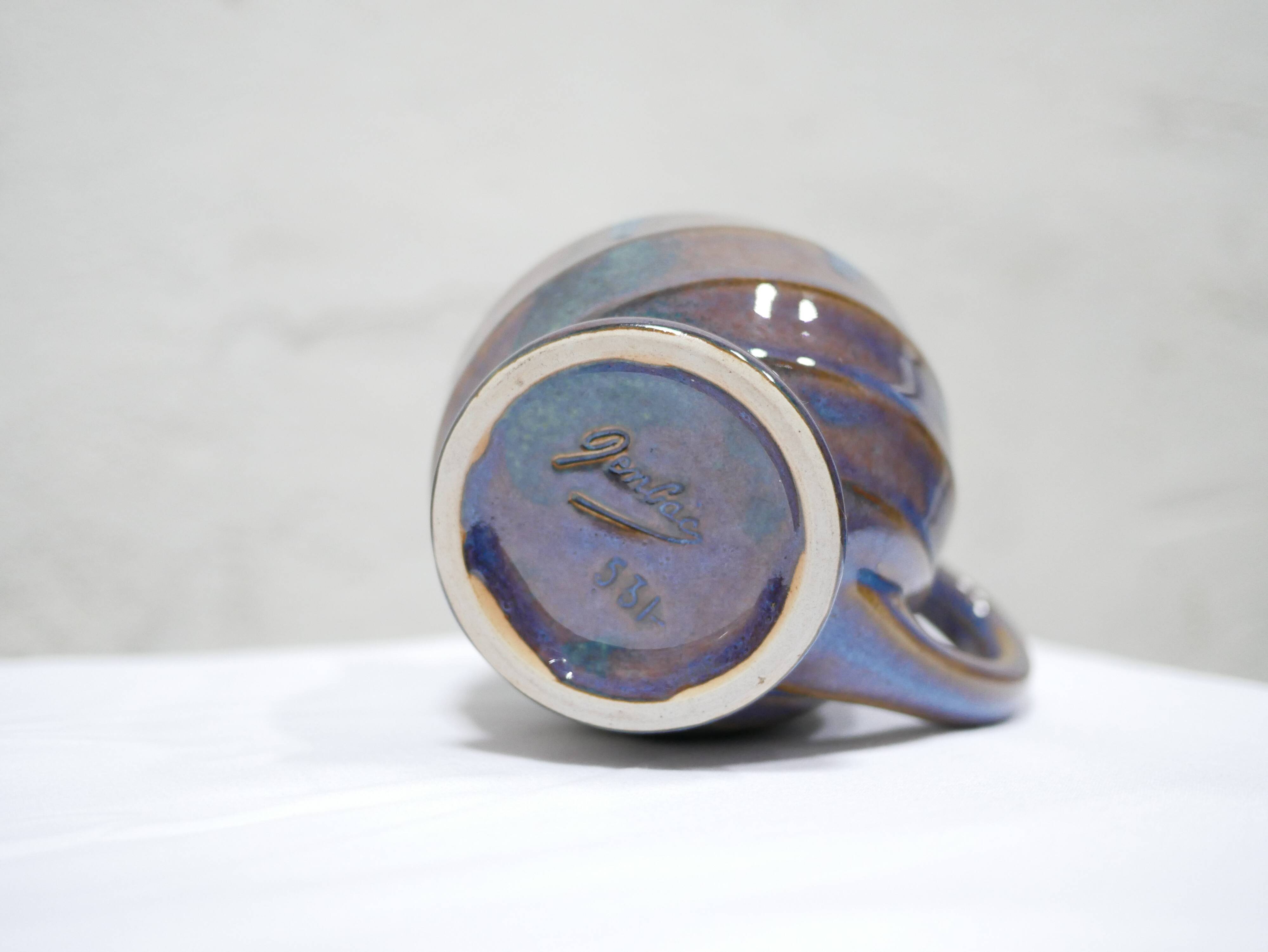 Vintage ceramic pitcher by the Denbac manufacture