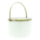 Biedermeier sugar bowl, brass and latticino glass, Bohemia, Poland, 19th century