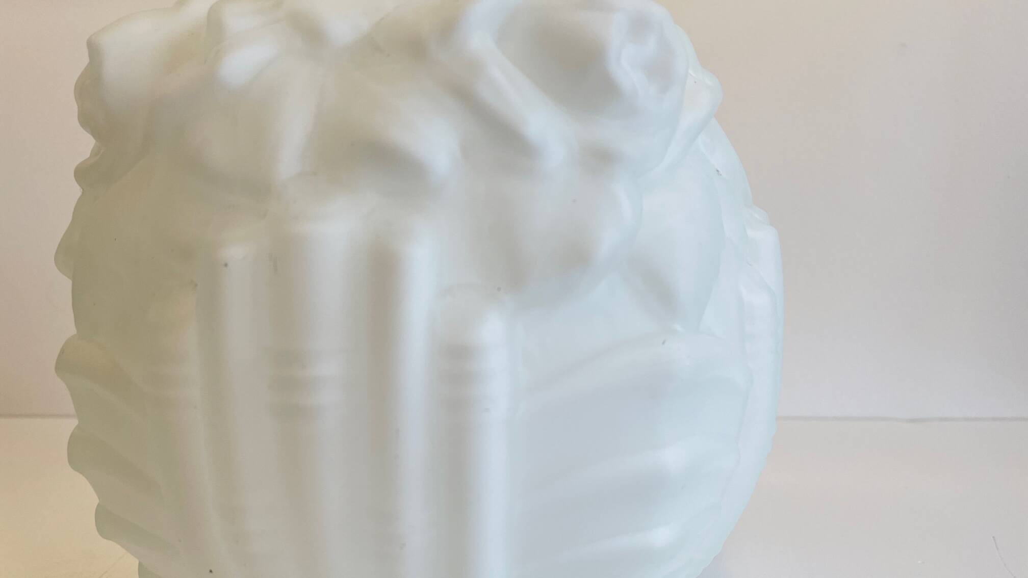 Art Deco glass paste ball vase